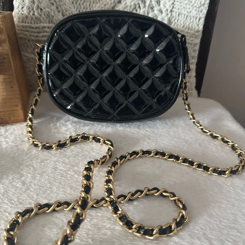 Black Quilted Crossbody Bag